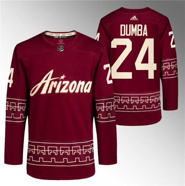 Mens Arizona Coyotes #24 Matt Dumba Garnet Alternate Pro Jersey Dzhi